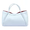 Camilla PREMIUM 10.012 babakék női bőr kézitáska 36 x 22 x 18 cm