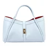 Camilla PREMIUM 10.012 babakék női bőr kézitáska 36 x 22 x 18 cm