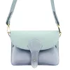 Luka 26-100 D babakék női bőr oldaltáska, crossbody 24.5 x 18 x 6 cm Cikkszám:  61367