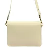 Luka 26-100 D bézs női bőr oldaltáska, crossbody 24.5 x 18 x 6 cm