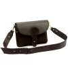 Luka 26-100 D sötétbarna női bőr oldaltáska, crossbody 24.5 x 18 x 6 cm