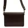Luka 26-100 D sötétbarna női bőr oldaltáska, crossbody 24.5 x 18 x 6 cm