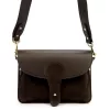 Luka 26-100 D sötétbarna női bőr oldaltáska, crossbody 24.5 x 18 x 6 cm