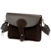 Luka 26-100 D sötétbarna női bőr oldaltáska, crossbody 24.5 x 18 x 6 cm