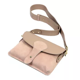   Luka 26-100 D rózsaszín női bőr oldaltáska, crossbody 24.5 x 18 x 6 cm
