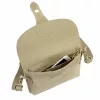 Luka 26-100 D taupe női bőr oldaltáska, crossbody 24.5 x 18 x 6 cm