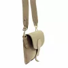 Luka 26-100 D taupe női bőr oldaltáska, crossbody 24.5 x 18 x 6 cm
