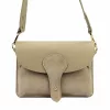 Luka 26-100 D taupe női bőr oldaltáska, crossbody 24.5 x 18 x 6 cm
