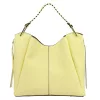 Luka 26-080 halvány sárga női bőr válltáska 39 x 37 x 13 cm