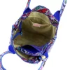 Luka 26-026 MOT kék pillangó mintás női bőr válltáska, shopper 40 x 35 x 18 cm