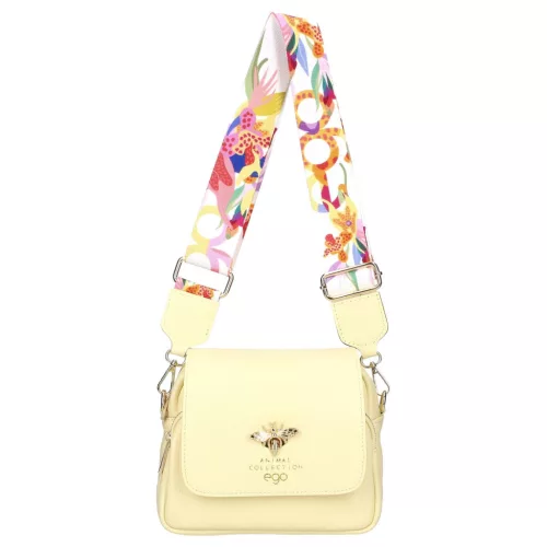 EGO ES0917RA 050326WL pasztell sárga női bőr válltáska, crossbody 