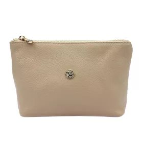   Gregorio COSMETICS-005 taupe női bőr kozmetikai táska 21 x 13 x 8 cm