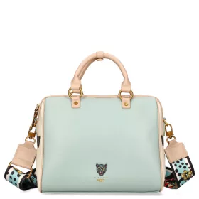   EGO ECS0032WF 050026WL világoskék tigris mintás női bőr kézitáska, oldaltáska 30 x 10 x 24 cm