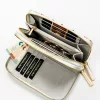 Peterson PTN 007-F8 bézs virágmintás női pénztárca 13 x 9 x 3.3 cm