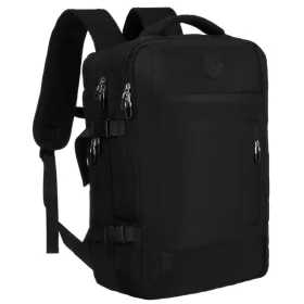   Peterson PTN 24421 fekete laptoptartós osztott kabintáska, fedélzeti hátizsák 45 x 30 x 25 cm