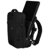 Peterson PTN 24421 fekete laptoptartós osztott kabintáska, fedélzeti hátizsák 45 x 30 x 25 cm