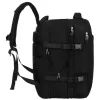 Peterson PTN 24421 fekete laptoptartós osztott kabintáska, fedélzeti hátizsák 45 x 30 x 25 cm