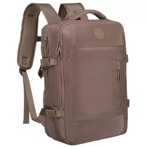 Peterson PTN 24421 taupe laptoptartós osztott kabintáska, fedélzeti hátizsák 45 x 30 x 25 cm