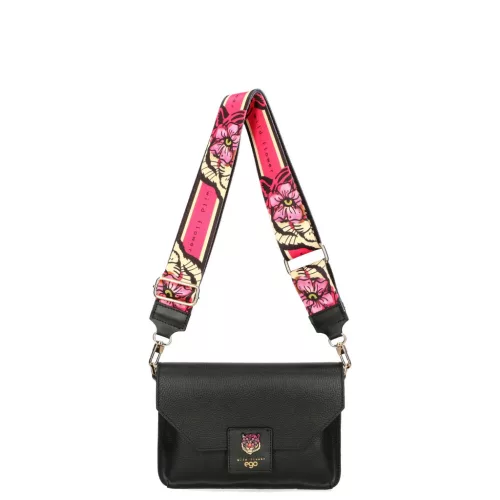 EGO ES0312WF 030026WL fekete női bőr oldaltáska, crossbody 18 x 3 x 24 cm
