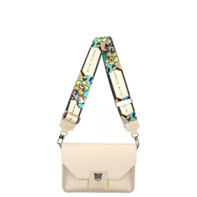   EGO ES0312WF 040026WL krém női bőr oldaltáska, crossbody 18 x 3 x 24 cm