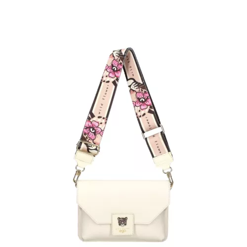 EGO ES0312WF 060026WL bézs női bőr oldaltáska, crossbody 18 x 3 x 24 cm