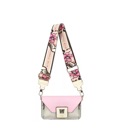 EGO ES0311WF 060026WL rózsaszín női bőr oldaltáska, crossbody 13 x 7 x 20 cm