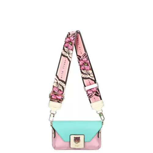 EGO ES0311WF 020026WL türkiz női bőr oldaltáska, crossbody 13 x 7 x 20 cm