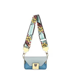   EGO ES0311WF 010026WL világoskék női bőr oldaltáska, crossbody 13 x 7 x 20 cm