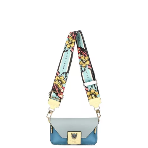EGO ES0311WF 010026WL világoskék női bőr oldaltáska, crossbody 13 x 7 x 20 cm