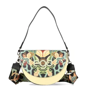   EGO ES0194RA 040026WL mintás női bőr válltáska, oldaltáska 27 x 7 x 21 cm