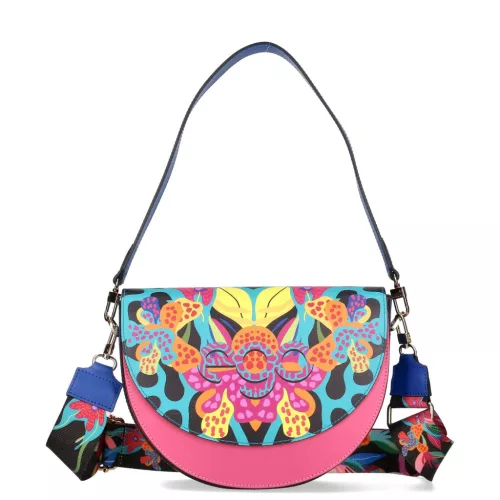 EGO ES0194RA 010226WL mintás női bőr válltáska, oldaltáska 27 x 7 x 21 cm