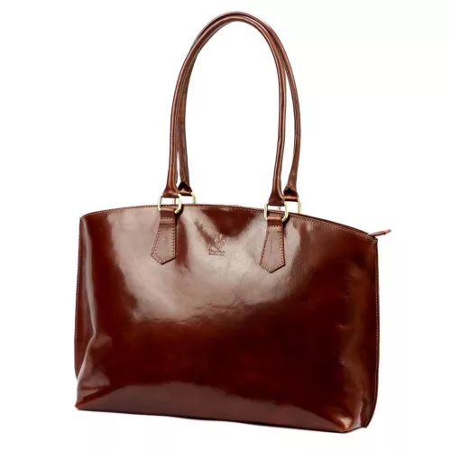 Florence 75 barna női bőr válltáska 46 x 30 x 12 cm
