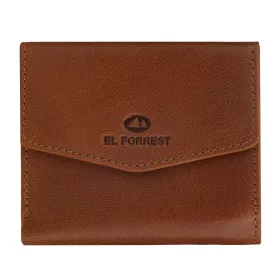   EL FORREST 853-26 barna férfi bőr pénztárca 11 x 9.5 x 3 cm