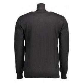 U.S. Polo férfi fekete galléros pulóver, felső XL