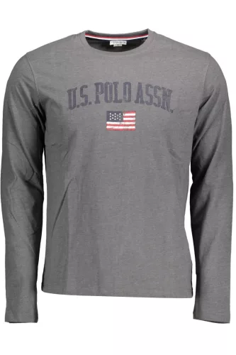U.S.POLO hosszú ujjú férfi póló, szürke