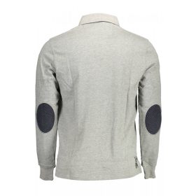 U.S. POLO férfi szürke galléros hosszú ujjú felső