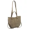 Luka 24-082 CROCO taupe női bőr kézitáska, válltáska 31 x 25 x 11 cm