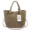 Luka 24-082 CROCO taupe női bőr kézitáska, válltáska 31 x 25 x 11 cm