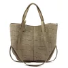 Luka 24-082 CROCO taupe női bőr kézitáska, válltáska 31 x 25 x 11 cm
