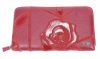  Giudi exkluzív piros virág mintás női bőr pénztárca