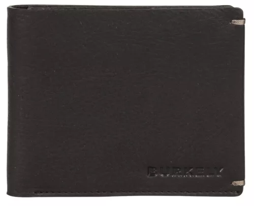 Burkely Billfold fekete színű, bőr pénztárca, RFID védelem