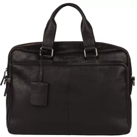 Burkely Antique Avery fekete bőr laptoptáska 15,6"