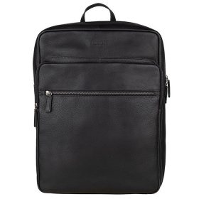   Burkely Antique Avery fekete színű bőr hátizsák, laptop tartóval 15,6"