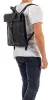 Burkely Antique Avery fekete bőr hátizsák, backpack 14"