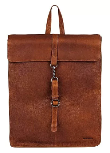 Burkely Antique Avery cognac bőr hátizsák, backpack 14"