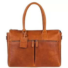   Burkely Antique Avery konyak barna női bőr laptoptáska, válltáska 15,6"