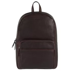  Burkely Antique Avery barna bőr hátizsák, laptop tartóval 14"