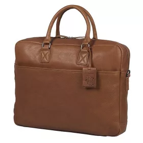   Burkely Antique Avery nagyméretű konyak színű bőr laptoptáska 17"