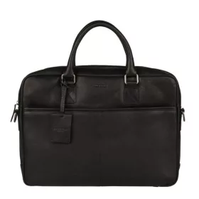  Burkely Antique Avery fekete bőr laptoptáska, oldaltáska 15,6"