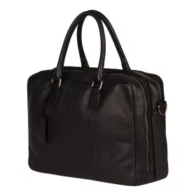   Burkely Antique Avery fekete színű bőr laptoptáska, oldaltáska 15"6